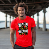 Health Is Wealth Gym Shirt – Motivational Fitness Tee for Men - Carter Lifestyle Solutions